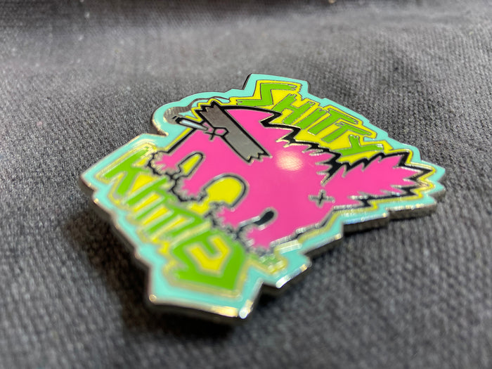 SHITTY KITTY PIN- GLOW IN THE DARK!