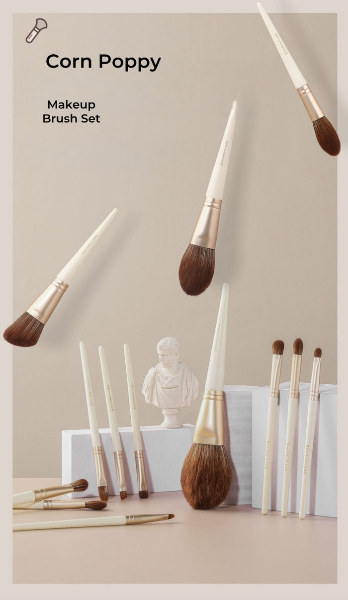 SHOUSHOULANG Corn Poppy Collection Professional Eye Makeup Brush 7 Pcs Set T4930