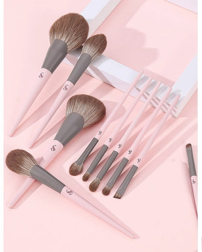 SHOUSHOULANG Pudding Collection Professional Makeup Brush 10 Pcs Set T4943