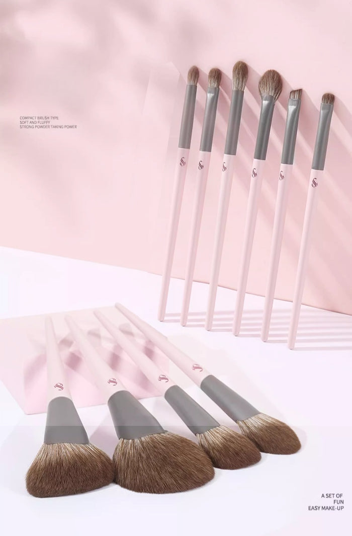 SHOUSHOULANG Pudding Collection Professional Makeup Brush 10 Pcs Set T4943