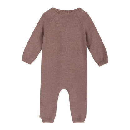 Side Button & Pocket Knit Baby Jumpsuit Coverall (Organic Cotton)