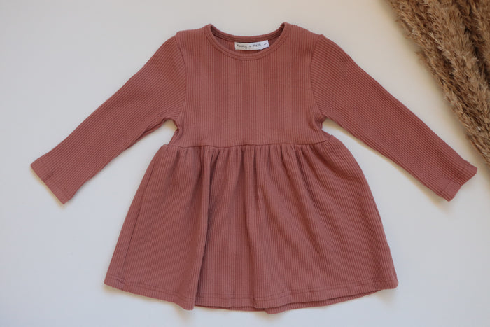 'Sierra' Ribbed Dress - Ginger