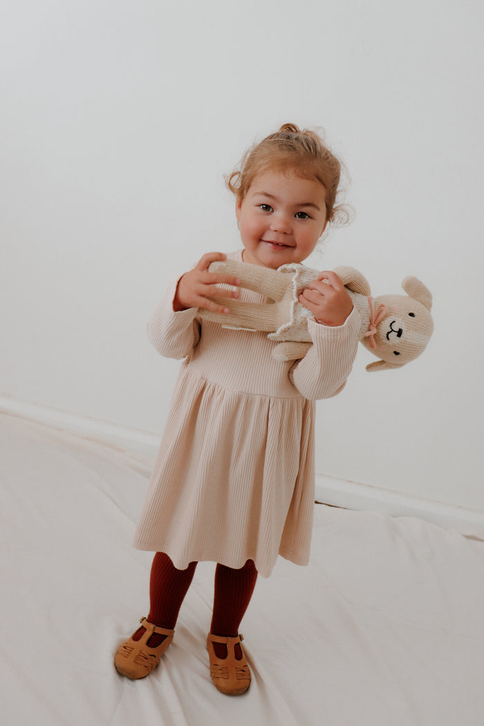 'Sierra' Ribbed Dress - Wheat