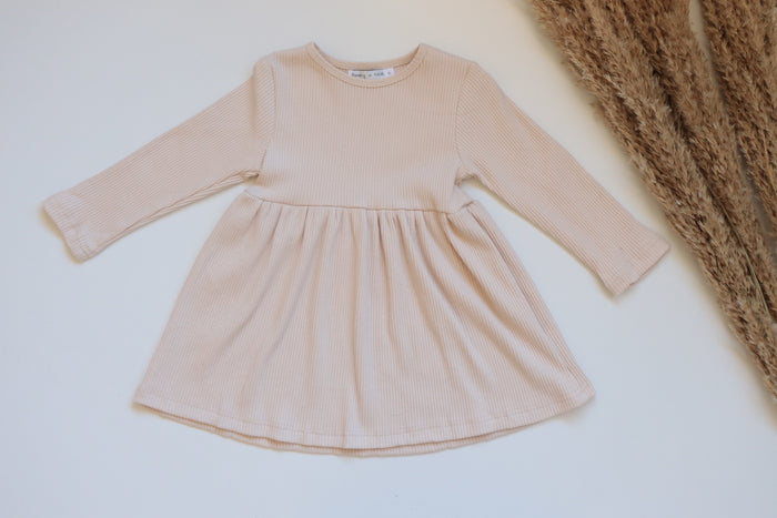 'Sierra' Ribbed Dress - Wheat