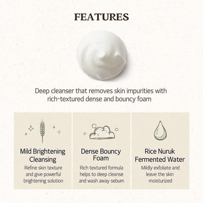 Skinfood Rice Daily Brightening Cleansing Foam 150 mL