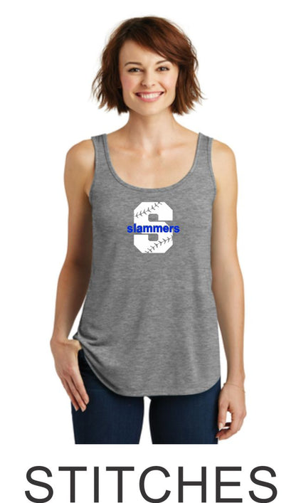 Slammers Drapey Tank- 2 Designs- Matte or Glitter