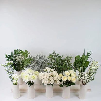 White And Cream Snowy Days DIY Flower Kit Recipe