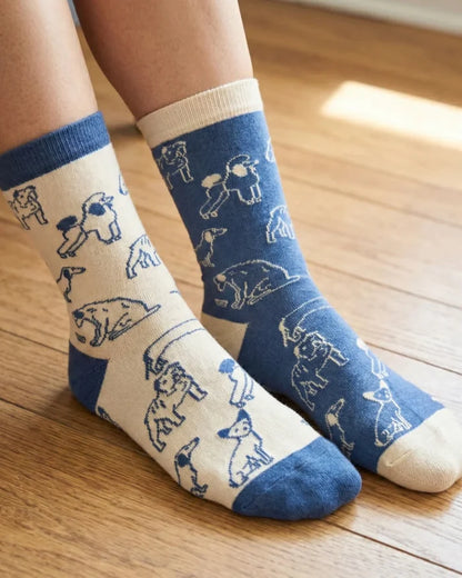 Dogs This Did Good Mismatched Crew Socks