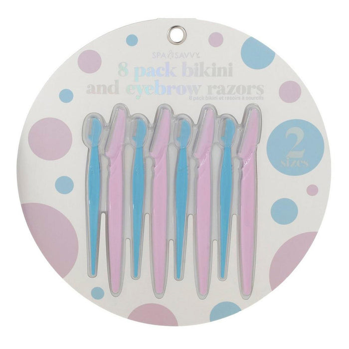 Spa Savvy Bikini Eyebrow Razors 8pcs - ikatehouse
