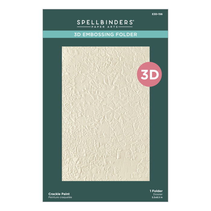 Spellbinders - 3D Embossing Folder - Beautifully Imperfect - Crackle Paint. Available at Embellish Away in Bowmanville Ontario Canada.