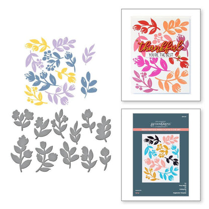 Spellbinders - Better Press Plates &amp; Dies By Dawn Woleslagle - Sprigs. This versatile set of 11 press plates and coordinating thin metal dies can be used in a variety of ways to create beautiful, colorful designs. Available at Embellish Away located in Bowmanville Ontario Canada.