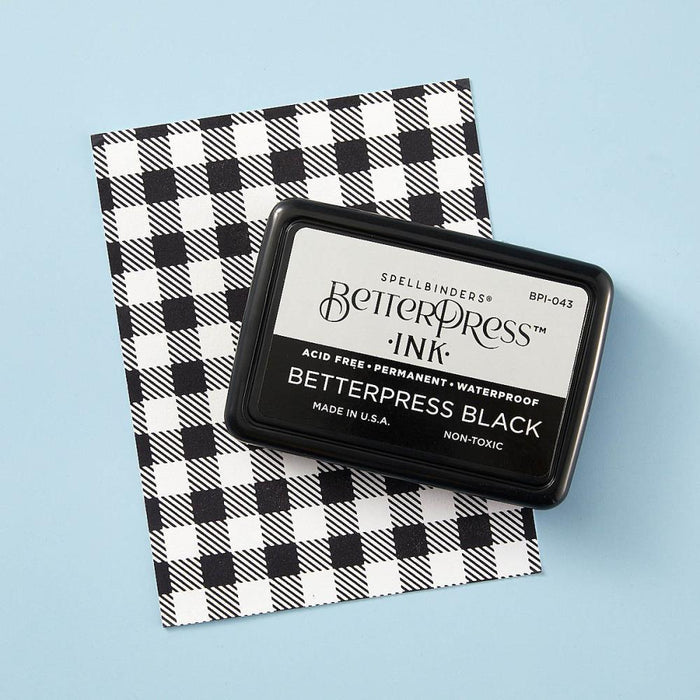 Spellbinders - BetterPress Press Plate - Buffalo Plaid. Buffalo Plaid Press Plate is a classic plaid design that fills the entire plate, adding warmth and whimsy to your projects. Available at Embellish Away located in Bowmanville Ontario Canada.