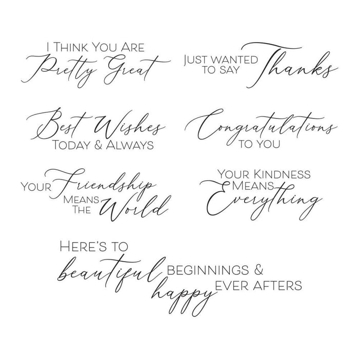 Spellbinders - BetterPress Press Plate - New Beginnings Timeless. Sentiments are expressions of love, friendship, gratitude and more! Available at Embellish Away located in Bowmanville Ontario Canada.