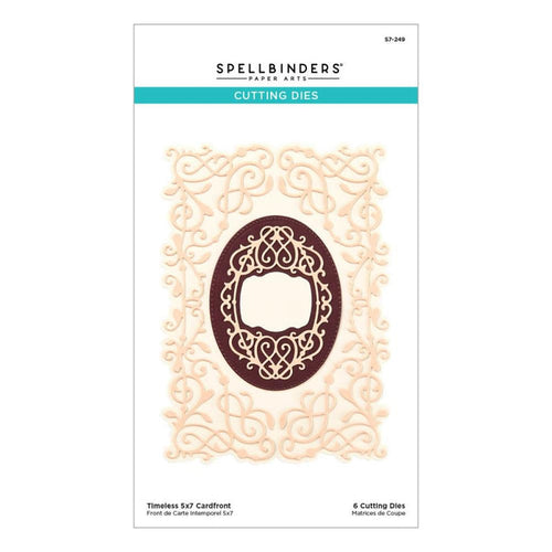 Spellbinders - Etched Dies - Cardfront 5"X7" - Timeless. Timeless 5 x 7 Cardfront Etched Dies are part of the Timeless Collection and is a set of six thin metal cutting dies. Available at Embellish Away located in Bowmanville Ontario Canada.