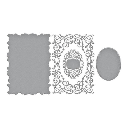 Spellbinders - Etched Dies - Cardfront 5"X7" - Timeless. Timeless 5 x 7 Cardfront Etched Dies are part of the Timeless Collection and is a set of six thin metal cutting dies. Available at Embellish Away located in Bowmanville Ontario Canada.