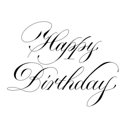 Spellbinders - Press Plate By Paul Antonio - Copperplate - Happy Birthday. Copperplate Happy Birthday Press Plate is part of the Copperplate Everyday Sentiments Collection by Paul Antonio. Available at Embellish Away located in Bowmanville Ontario Canada.