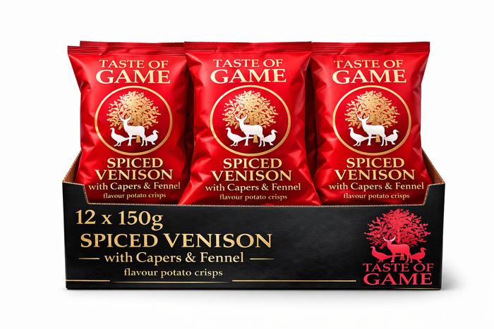 Spiced Venison with Capers & Fennel Crisps 150g (Case of 12)