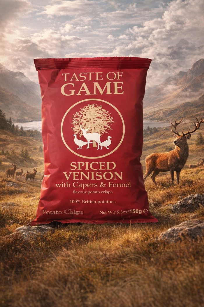 Spiced Venison with Capers & Fennel Crisps 150g (Case of 12)