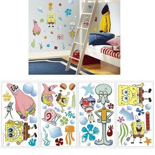 Spongebob Squarepants Peel And Stick Wall Decals - EonShoppee