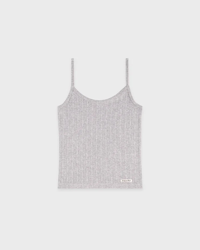 Sporty & Rich Signature Logo Pointelle Tank