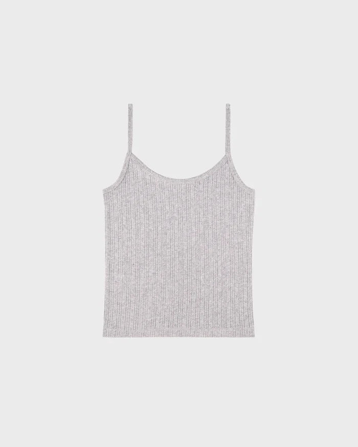 Sporty & Rich Signature Logo Pointelle Tank