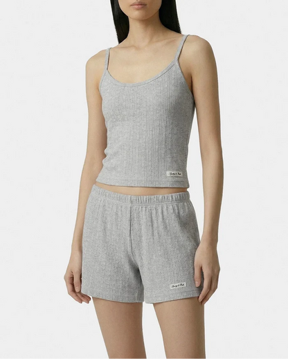Sporty & Rich Signature Logo Pointelle Tank