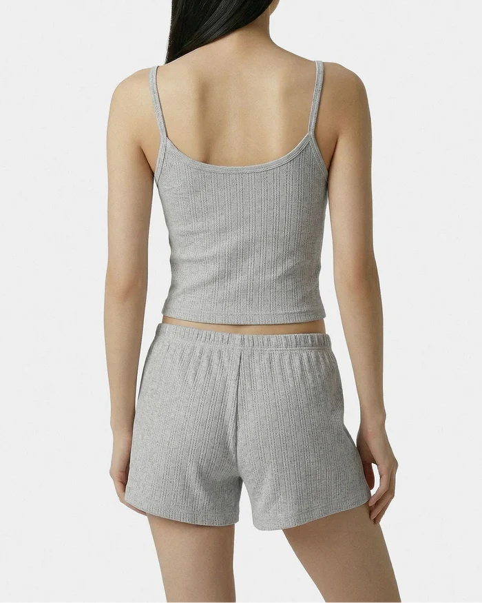 Sporty & Rich Signature Logo Pointelle Tank