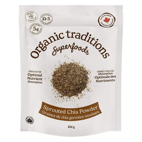 Package of Organic Traditions Sprouted Chia Seed Powder 454g