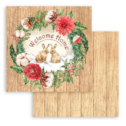 Stamperia Double-Sided Paper Pad 6"X6" 10/Pkg - Home for the Holidays