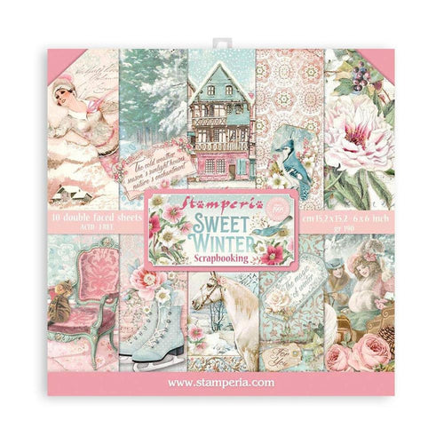 Stamperia Double-Sided Paper Pad 6"X6" 10/Pkg Sweet Winter