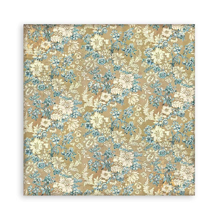 Stamperia Polyester Fabric 12"X12" 4/Pkg - Christmas Greetings