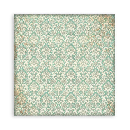 Stamperia Polyester Fabric 12"X12" 4/Pkg - Christmas Greetings