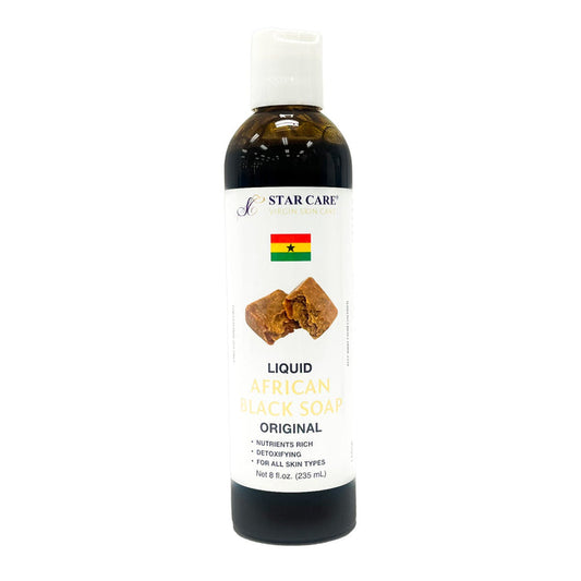 Star Care Virgin Liquid African Black Soap 8oz/235ml - ikatehouse