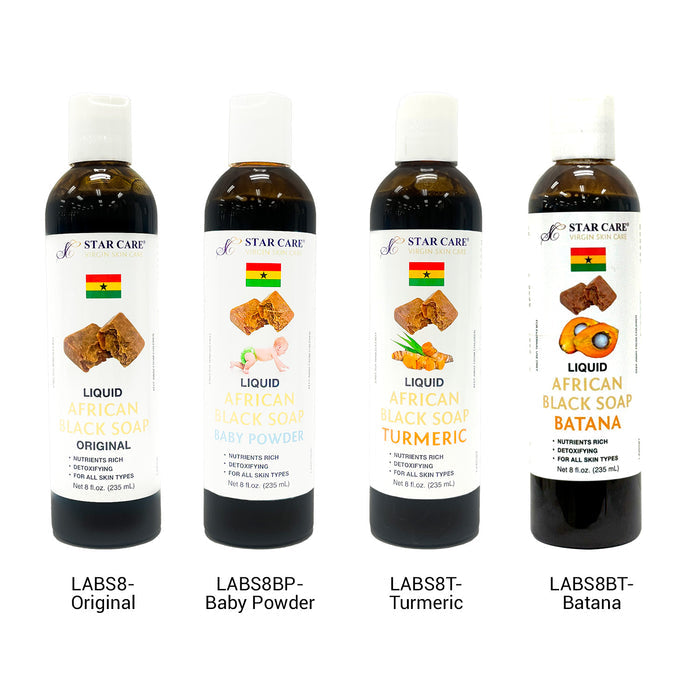 Star Care Virgin Liquid African Black Soap 8oz/235ml