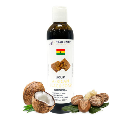 Star Care Virgin Liquid African Black Soap 8oz/235ml