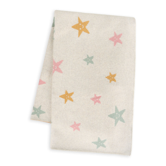 Stars - Jacquard Knit Baby Blanket & Lovey Gift SET (Organic)