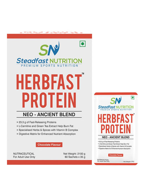Steadfast Nutrition HerbFast Fast-Release Whey Protein - Chocolate (60 Sachets)
