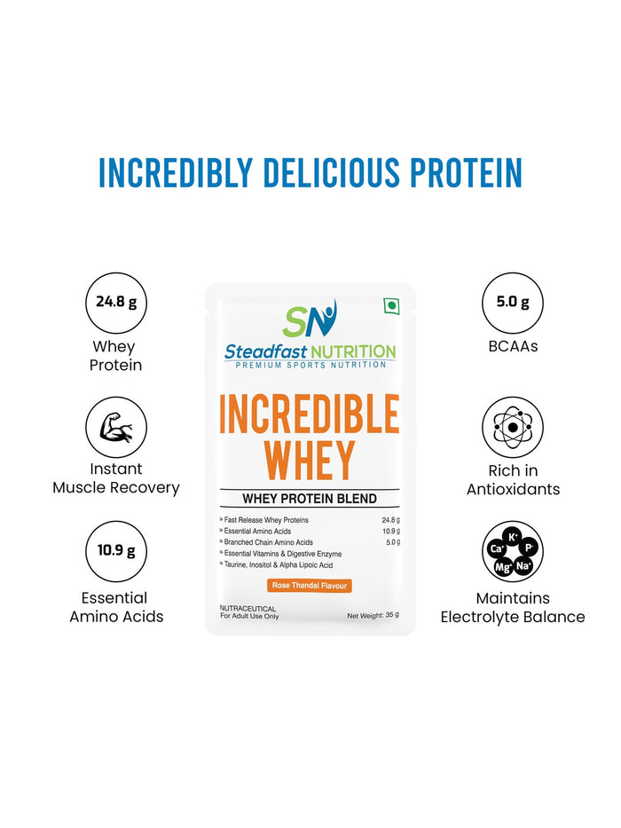 Steadfast Nutrition Incredible Whey Protein - Rose Thandai