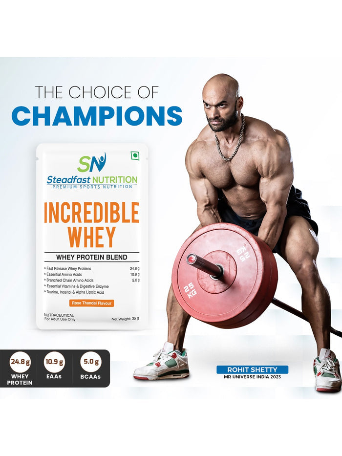 Steadfast Nutrition Incredible Whey Protein - Rose Thandai