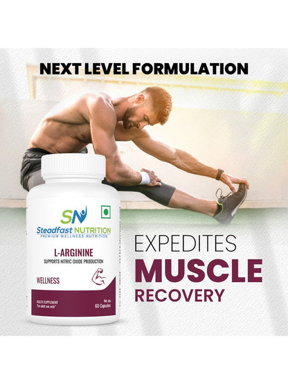 Steadfast Nutrition L-Arginine 500 mg Supplement (60 Capsules)