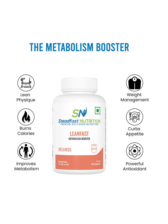 Steadfast Nutrition Leanfast Fat Burners Metabolism Booster Weight Loss Supplements (60 Capsules)