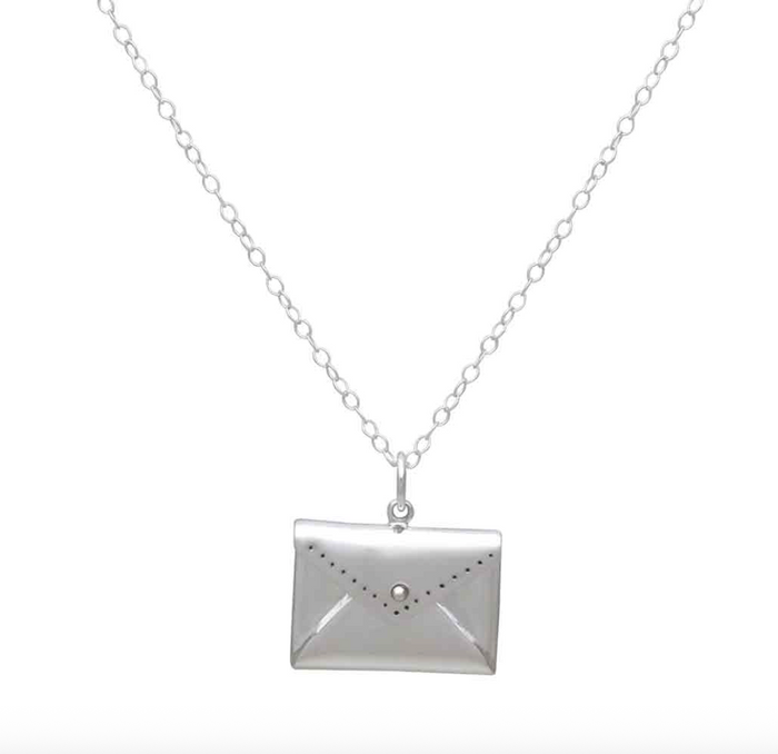 Sterling Silver Envelope Locket Necklace