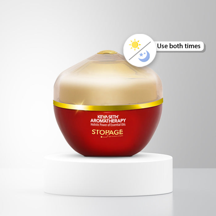 Stopage-Age Reversal Treatment - Reduces Signs of Aging & Control Wrinkles, Rejuvenating, Night Cream for Glowing & Youthful Skin with Goodness of Essential Oil - Keya Seth Aromatherapy