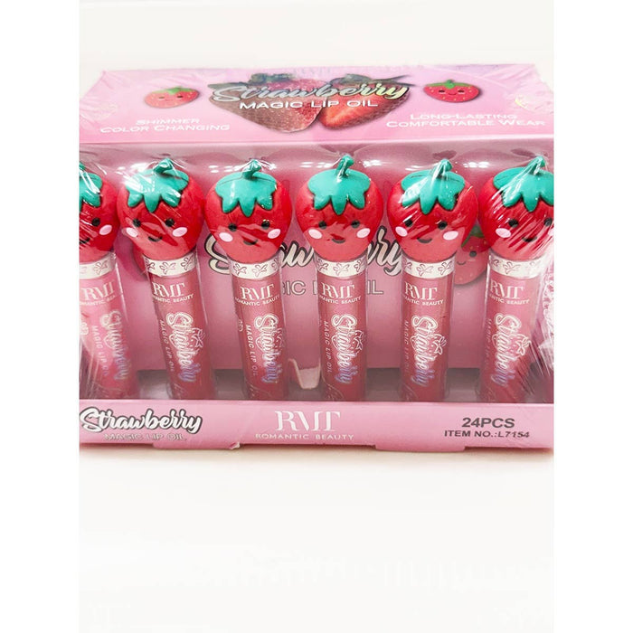 Strawberry Shimmer Magic Lip Gloss: