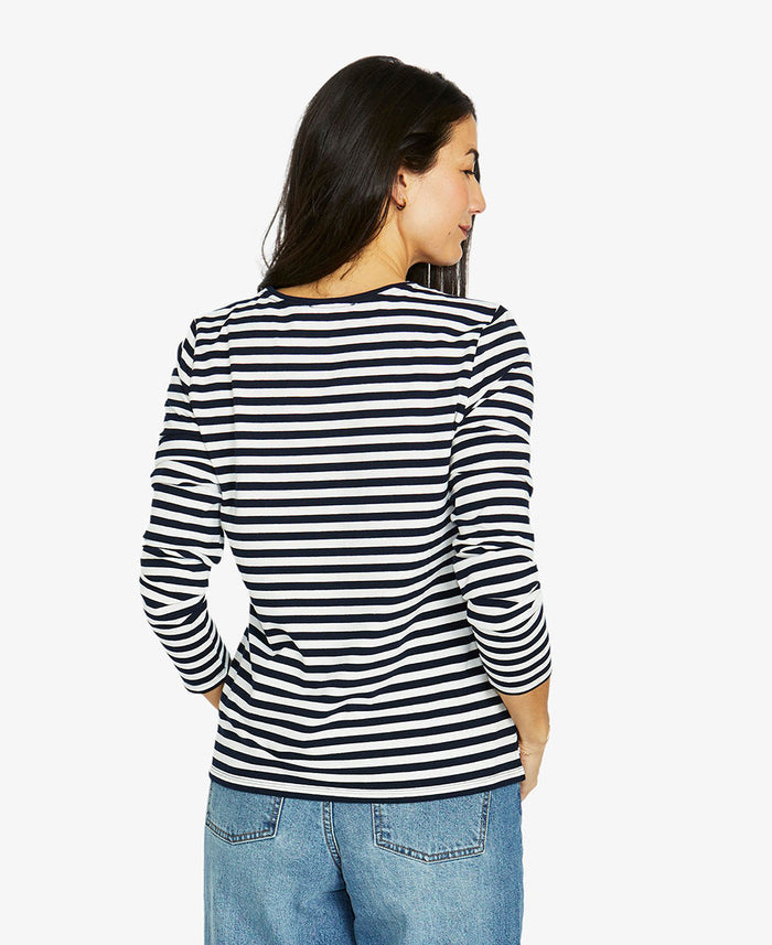 Stripe L/S Crew Tee