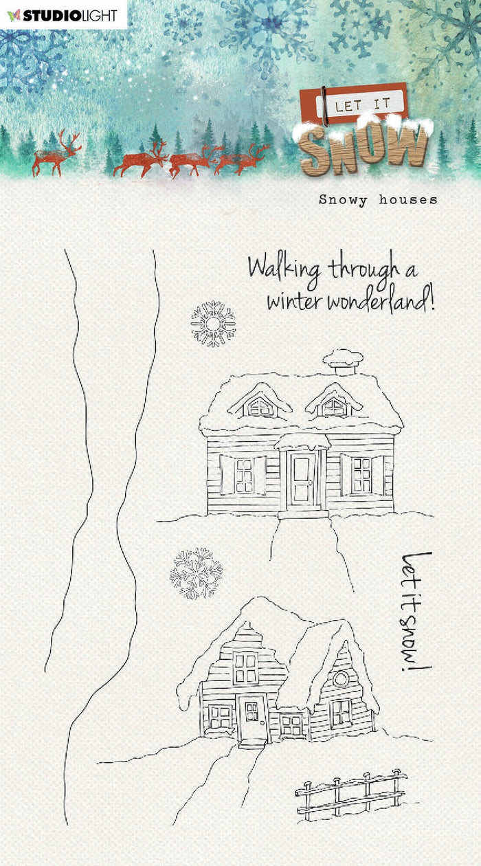 Studio Light Let It Snow Clear Stamps - Nr. 264, Snowy Houses