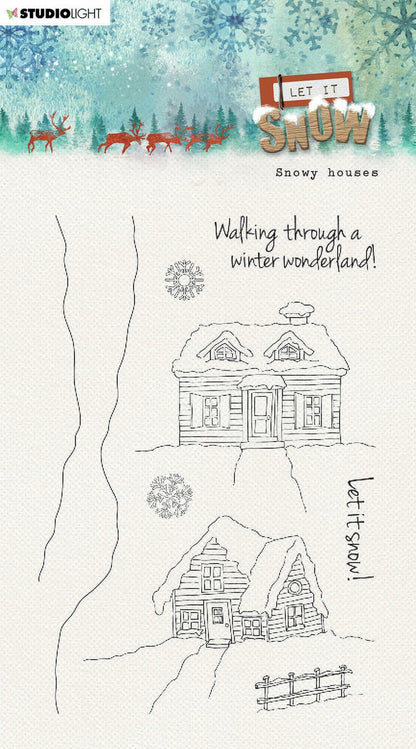 Studio Light Let It Snow Clear Stamps - Nr. 264, Snowy Houses