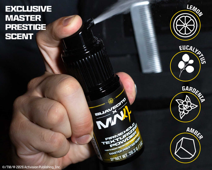 Suavecito X Call of Duty: Modern Warfare 4 Firme Hold Texturizing Powder fragrance notes