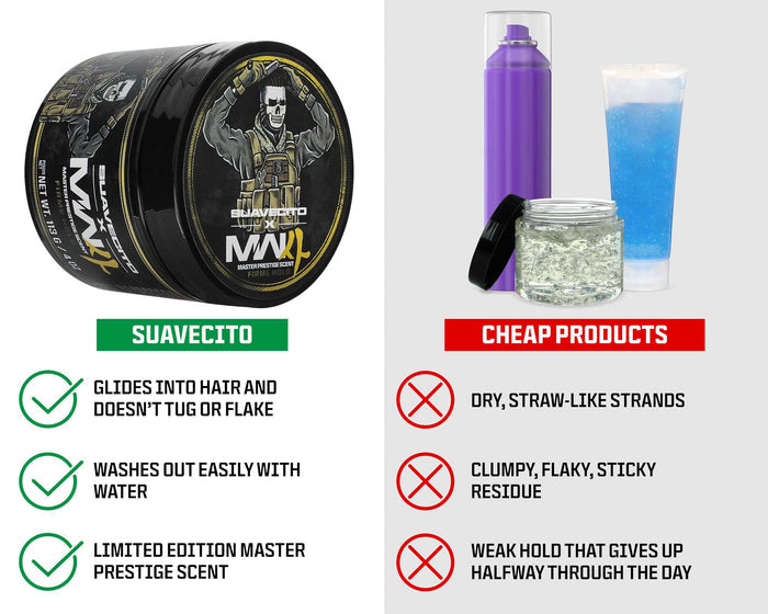 Suavecito X Call of Duty: Modern Warfare 4 Firme (Strong) Hold Pomade vs cheap products