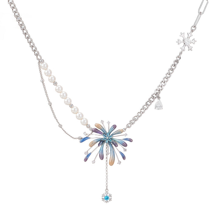 SUMIYAKI Fireworks Collection Unique Handmade Pearl Choker Necklace T4744